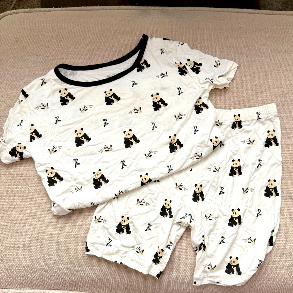 Retired Hard to Find Kyte Panda Short Sleeve Pajama Set